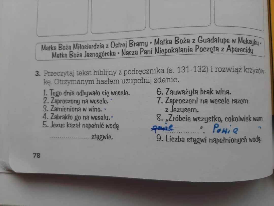 Odpowiedzi do ćwiczeń z podręcznika szczęśliwi którzy odkrywają piękno